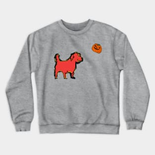 Halloween Dog Found Spooky Pumpkin Crewneck Sweatshirt